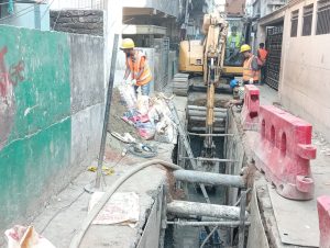excavation work on going at d zone hazi badsha mia lane, chittagong
