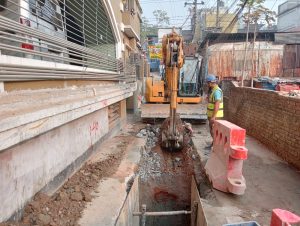 excavation work on going at d zone hazi badsha mia lane, ctg.