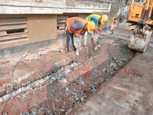 r.c.c dismantling work on going at d zone hazi badsha mia lane, ctg.