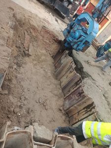 20 nos sheet pile drive done,ctg.