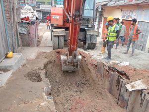 excavation work on going at e 1 zone, ctg.